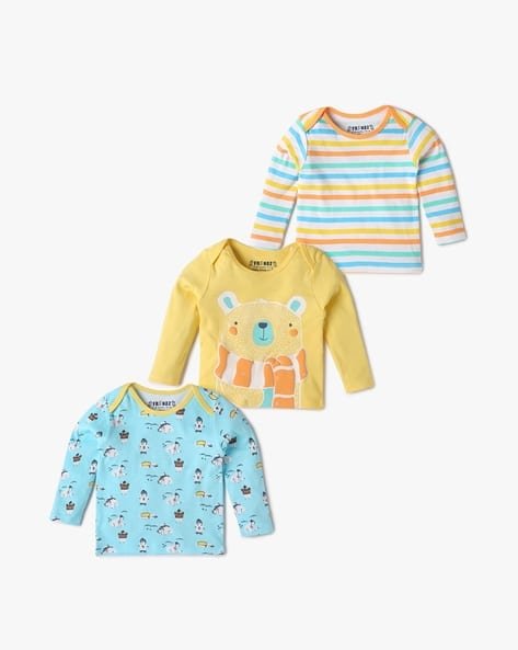 INF FRENDZ Pack of 3 Assorted Cotton T-Shirts