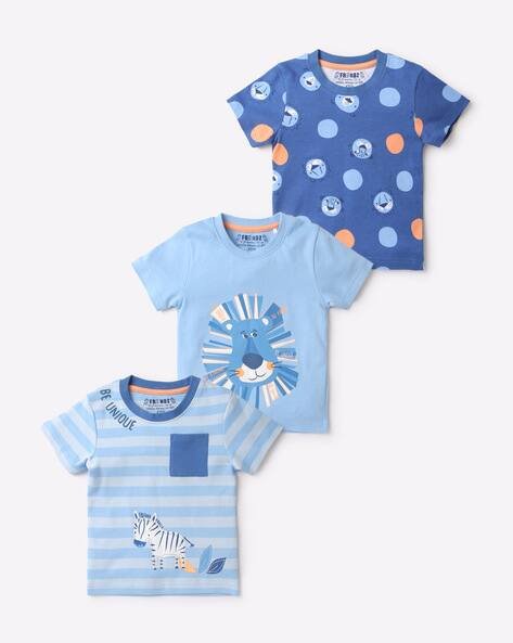 INF FRENDZ Pack of 3 Assorted Crew-Neck T-Shirts