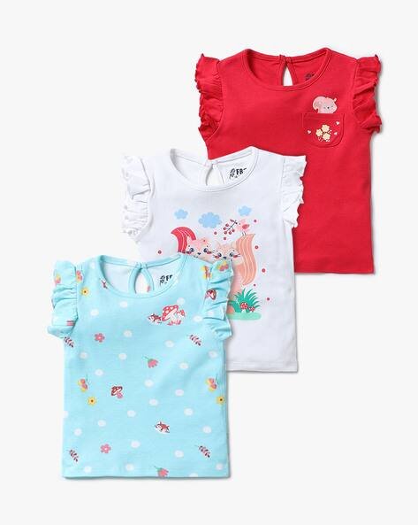 INF FRENDZ Pack of 3 Assorted Printed Round-Neck T-Shirt