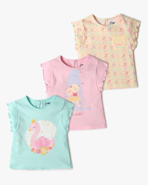 INF FRENDZ Pack of 3 Assorted Regular Fit Crew-Neck T-Shirts