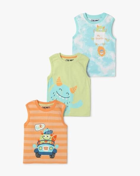 INF FRENDZ Pack of 3 Printed Singlets