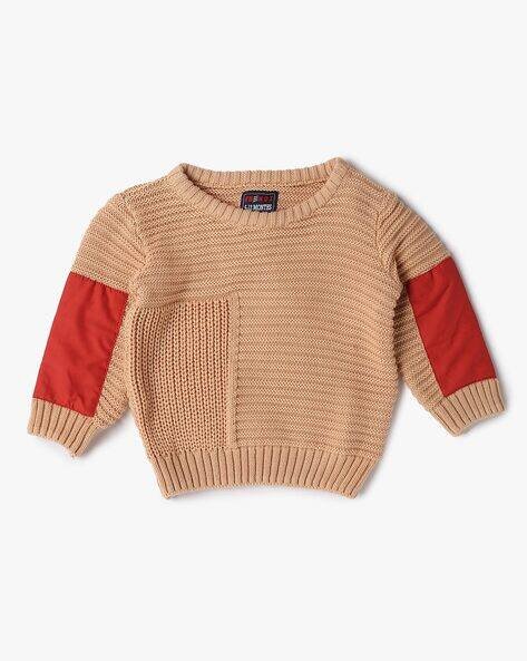 INF FRENDZ Boys Colourblock Crew-Neck Sweater