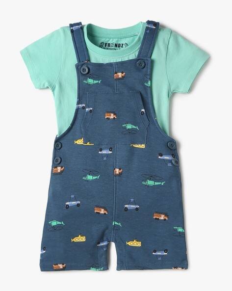 INF FRENDZ Unisex All-Over Print Dungaree with T-Shirt