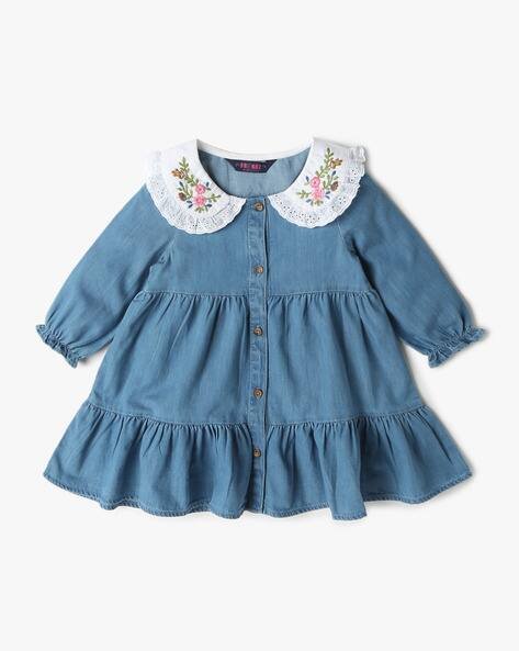 INF FRENDZ Denim Tiered Dress