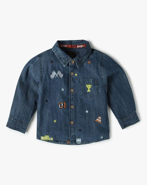 INF FRENDZ Embroidered Cotton Shirt
