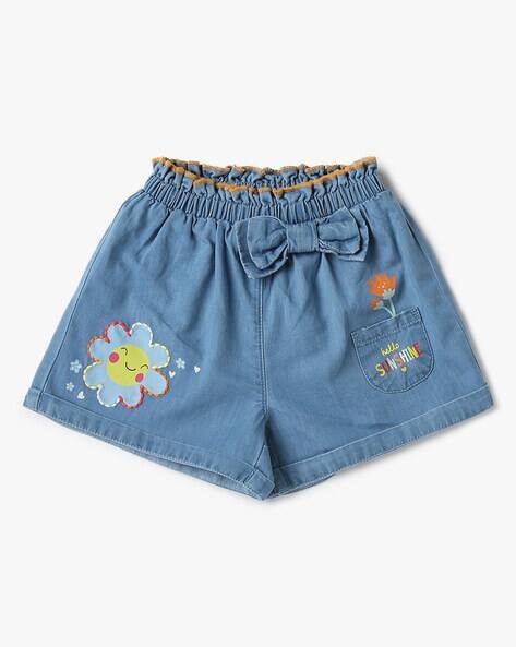 INF FRENDZ Paperbag Waist Shorts with Bow Accent