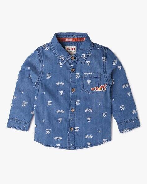 INF FRENDZ Printed Denim Shirt
