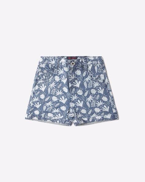 INF FRENDZ Printed Denim Shorts