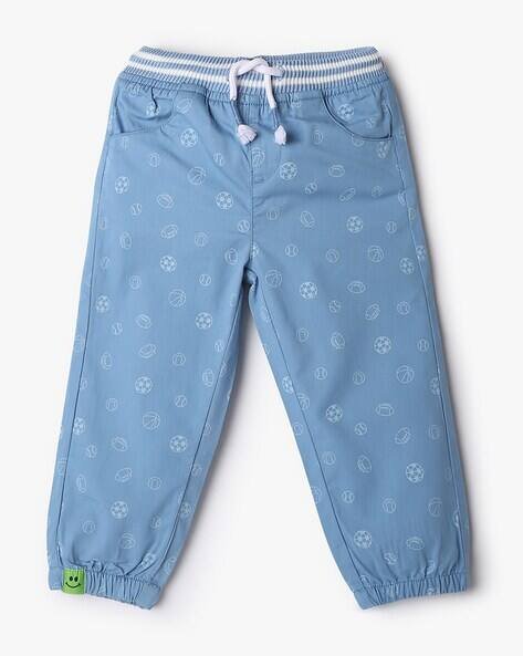 INF FRENDZ Printed Jogger Pants with Contrast Tapping Waistband