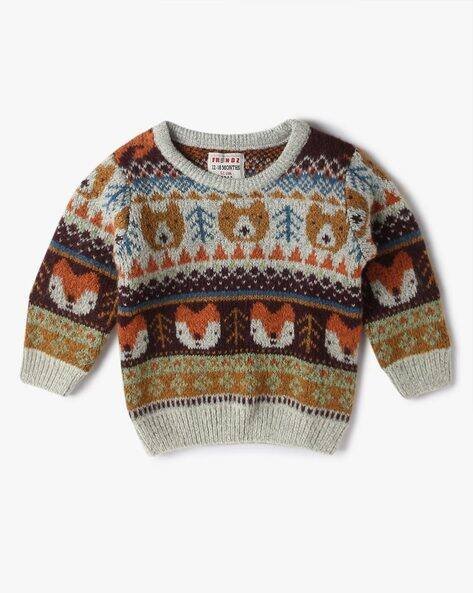 INF FRENDZ Patterned Round-Neck Sweater