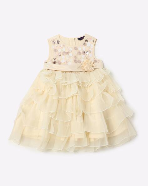 INF FRENDZ Embellished Ruffled Fit & Flare Dress