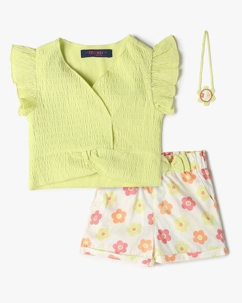 INF FRENDZ Floral Print Regular Fit Top & Shorts Set