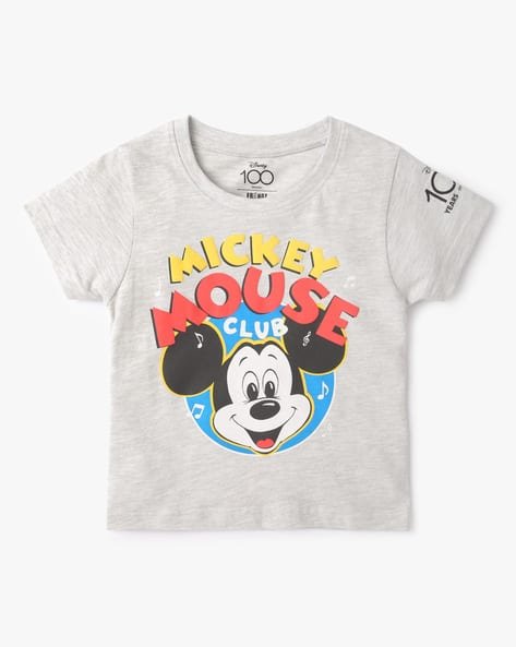 INF FRENDZ Mickey Mouse Print Round-Neck T-Shirt