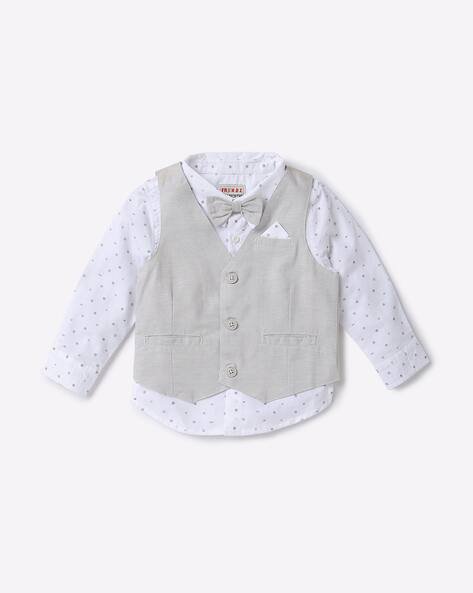 INF FRENDZ Micro Print Shirt with Waistcoat