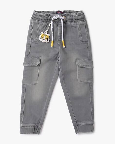 INF FRENDZ Mid-Wash Jogger Jeans