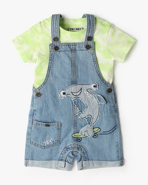 INF FRENDZ Tie & Dye T-Shirt & Dungaree Set