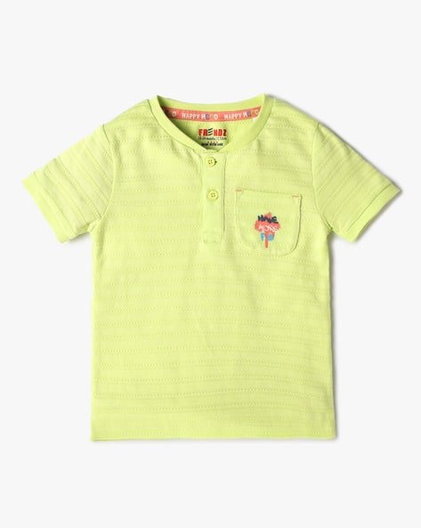 INF FRENDZ Henley T-Shirt with Patch Pocket