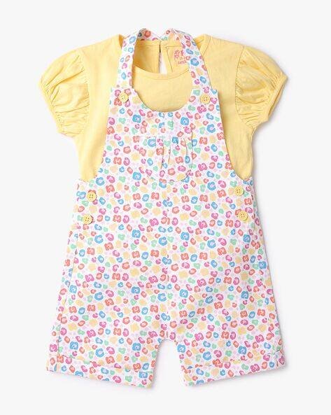 INF FRENDZ Printed Dungaree Dress with Top