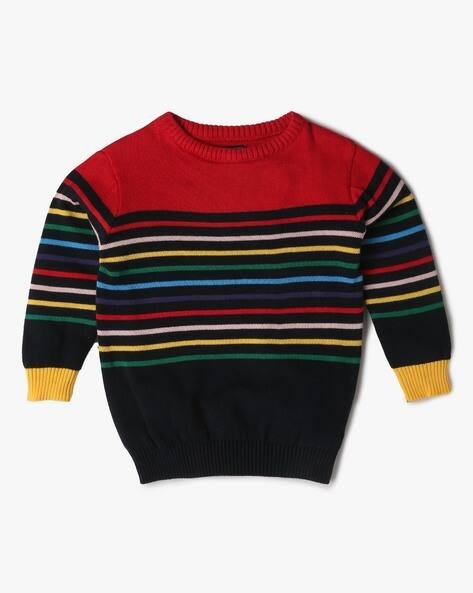 INF FRENDZ Boys Striped Crew-Neck Pullover