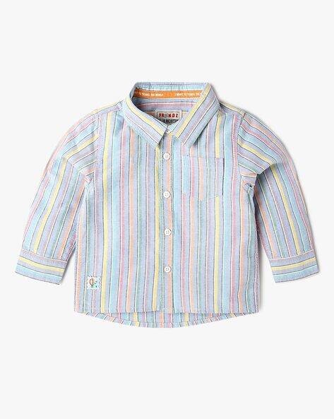 INF FRENDZ Boys Striped Regular Fit Shirt