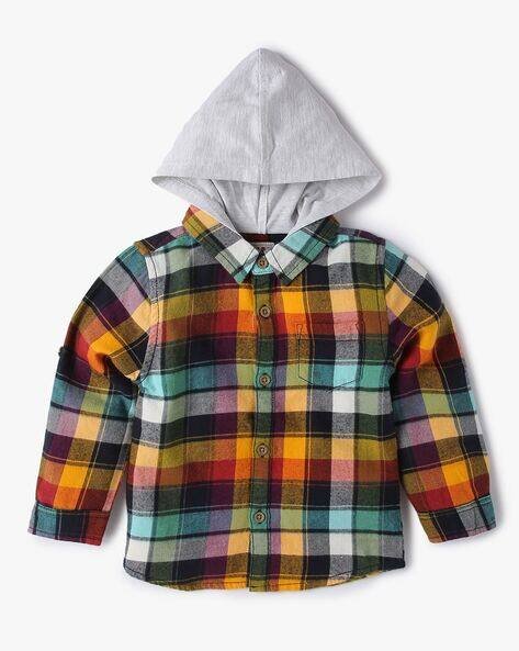 INF FRENDZ Checked Hooded Shirt