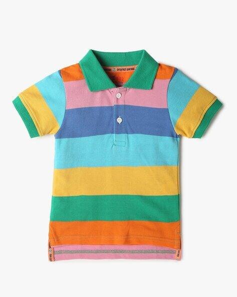 INF FRENDZ Striped Regular Fit Polo T-Shirt