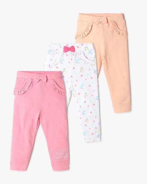 INF FRENDZ Unisex Pack of 3 Leggings with Ruffles Overlay