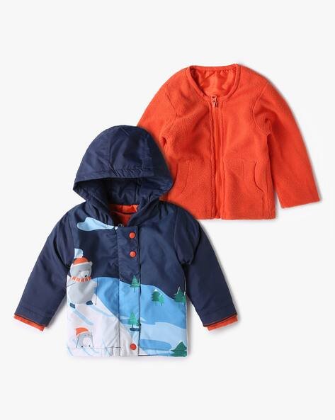 INF FRENDZ Boys Graphic Print Hooded Jacket