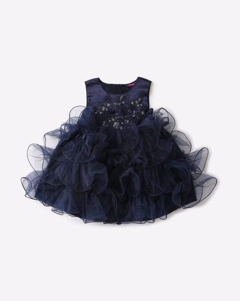 INF FRENDZ Embellished Fit & Flare Dress with Tie-Up