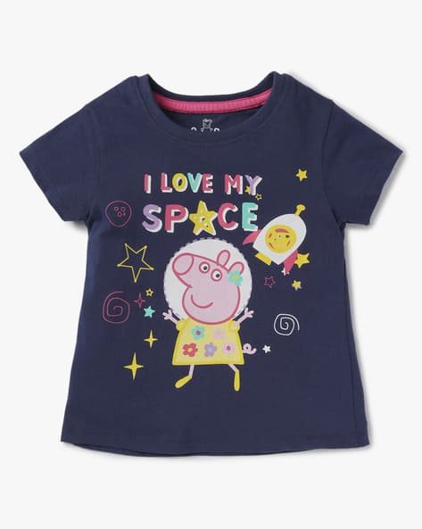 INF FRENDZ Peppa Pig Print Round-Neck T-Shirt