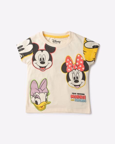 INF FRENDZ Mickey & Minnie Mouse Crew-Neck T-Shirt