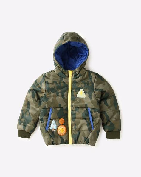 INF FRENDZ Camouflage Print Hooded Puffer Jacket