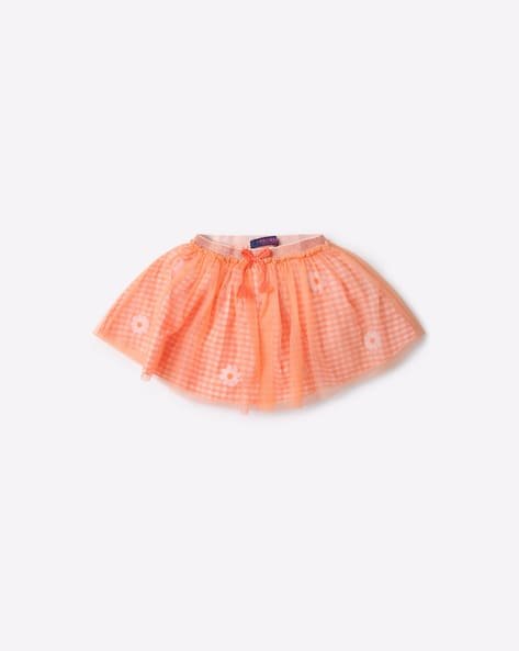 INF FRENDZ Checked Flared Skirt with Elasticated Waistband