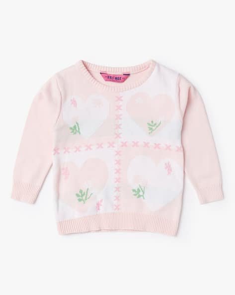 INF FRENDZ Block Heart Knit Pullover