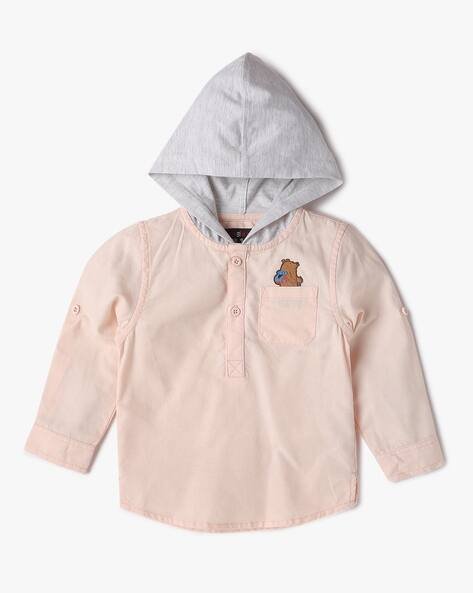 INF FRENDZ Boys Hooded Kurta Shirt