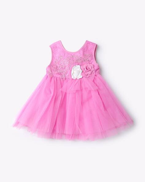 INF FRENDZ Embellished Tutu Dress with Floral Applique