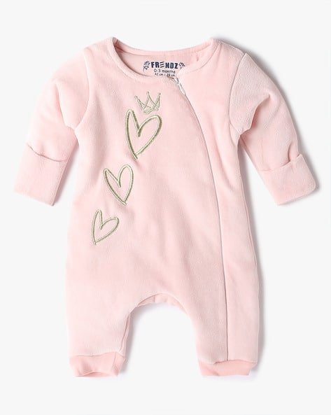 INF FRENDZ Girls Embroidered Rompers