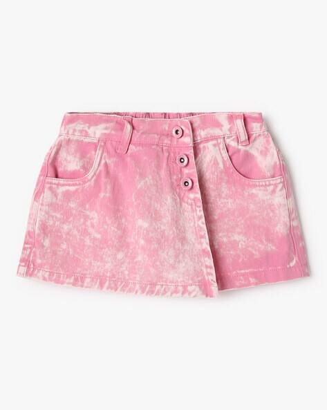 INF FRENDZ Girls Washed Denim Skorts
