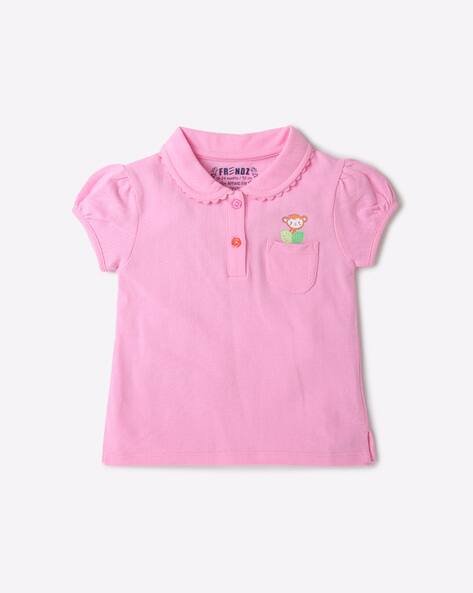 INF FRENDZ Polo-Neck T-Shirt with Patch Pocket