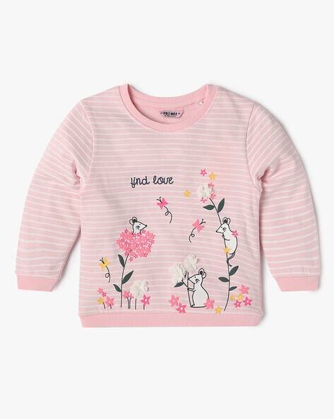 INF FRENDZ Striped Round-Neck Sweatshirt