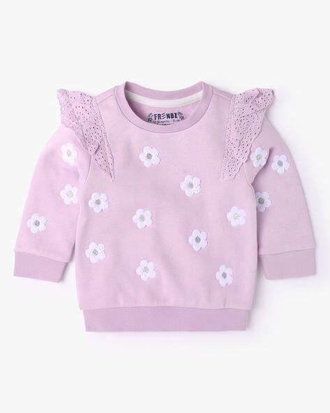 INF FRENDZ Floral Embroidered Crew-Neck Sweatshirt