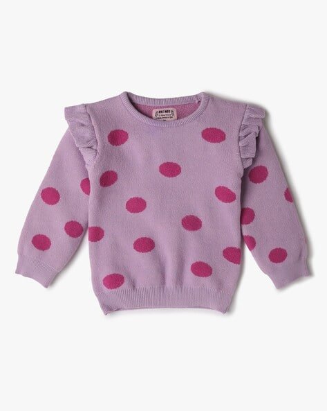 INF FRENDZ Girls Polka-Dot Sweater