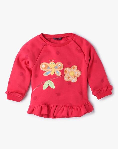 INF FRENDZ Applique Accent Crew-Neck Sweatshirt