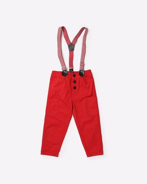 INF FRENDZ Mid-Rise Pants with Suspenders