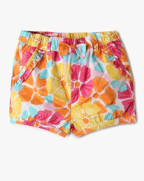 INF FRENDZ Infant Floral Print Regular Fit Cotton Shorts