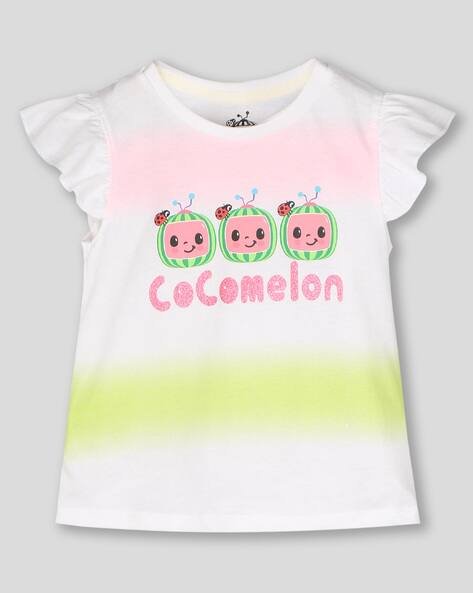 INF FRENDZ Coco Melon Print Round-Neck T-Shirt