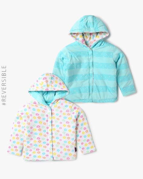 INF FRENDZ Floral Print Reversible Hooded Jacket