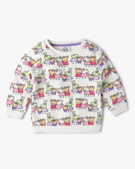 INF FRENDZ Peppa Pig Print Round-Neck Sweatshirt