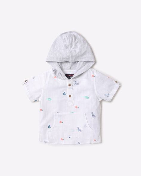 INF FRENDZ Printed Hooded Cotton Shirt