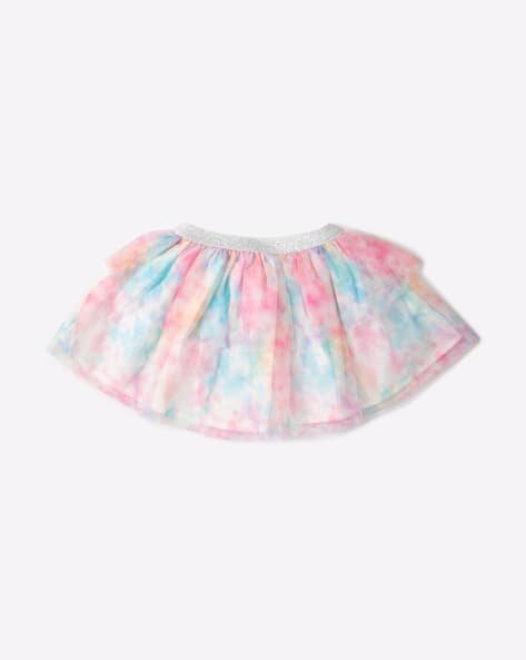 INF FRENDZ Tiered Tulle Skirt with Shimmery Waistband